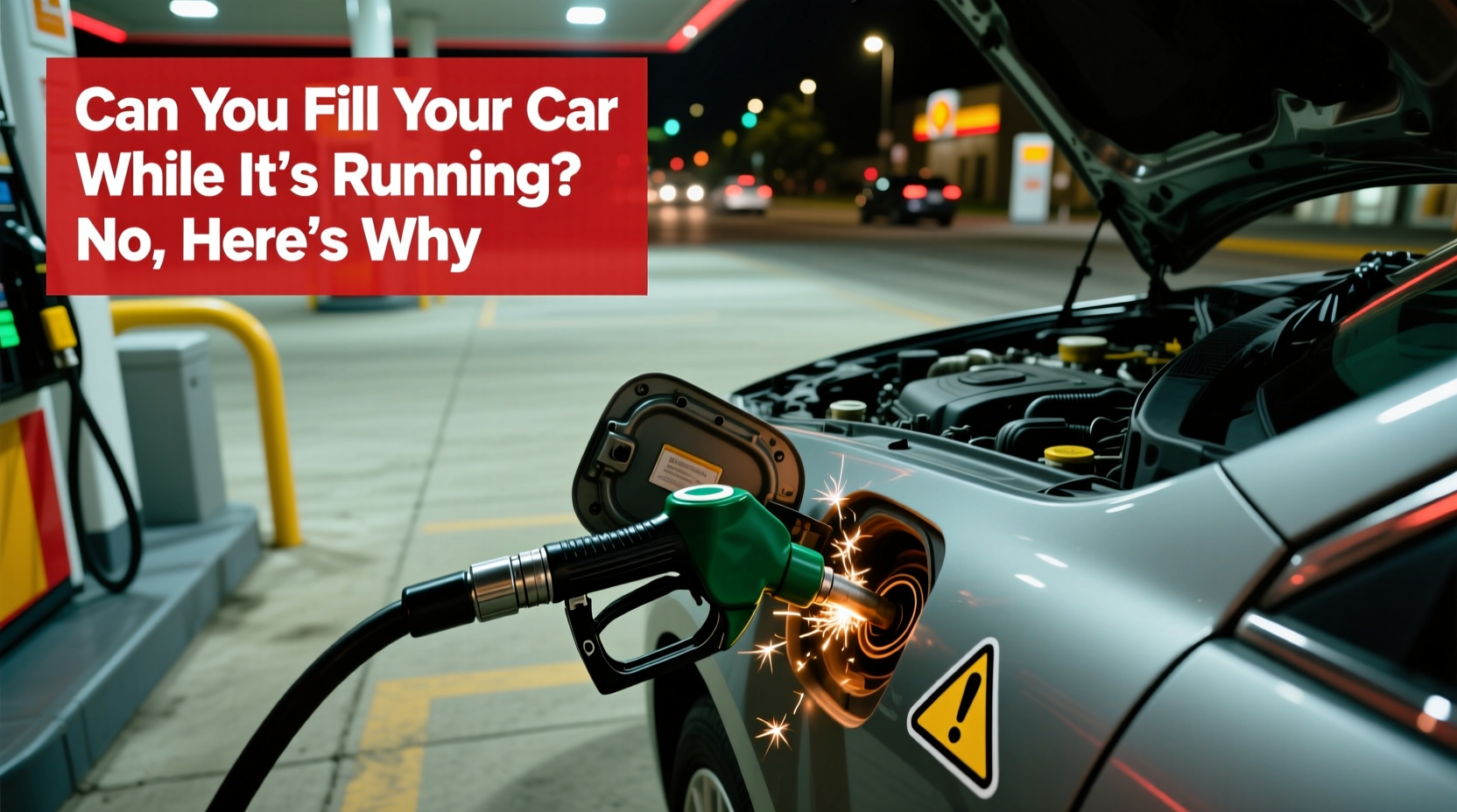 can you fill your car while its running