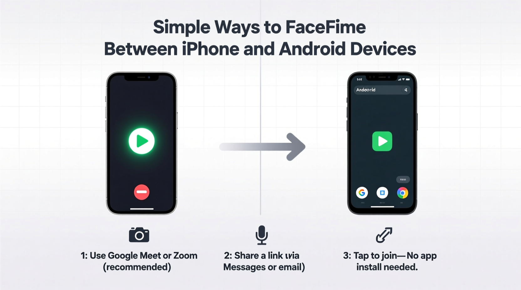 simple ways to facetime between iphone and android devices