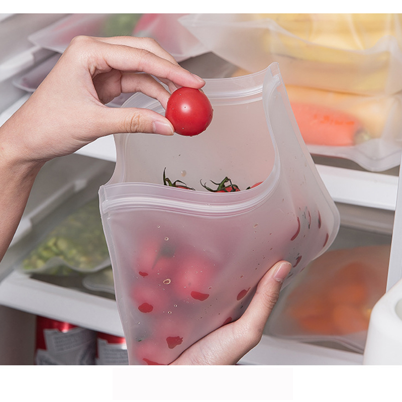 Reusable Gallon Storage Bags LEAKPROOF Food Freezer Bags for Marinate Meats Fruit Cereal Travel Items Home Organization
