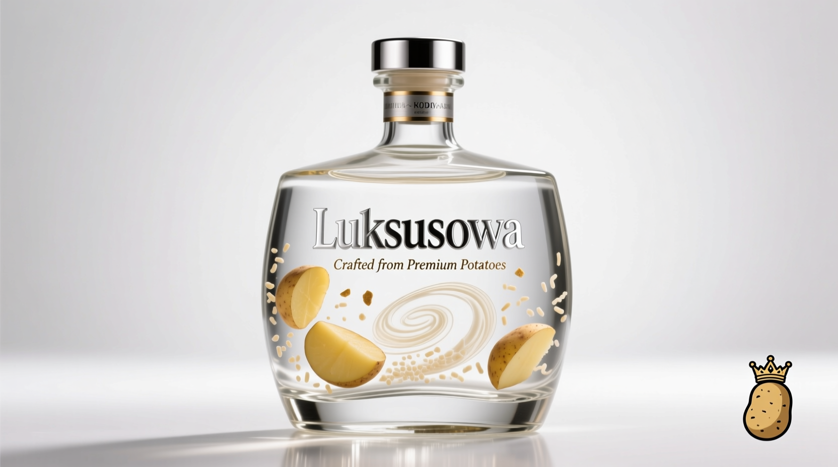 Luksusowa bottle with potato ingredients