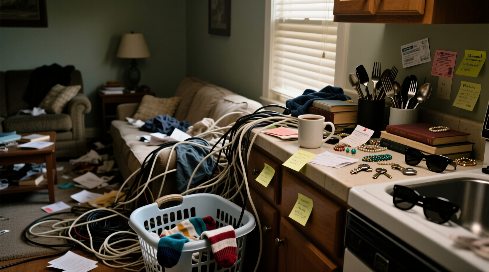 cluttered areas pro organizers see in every home