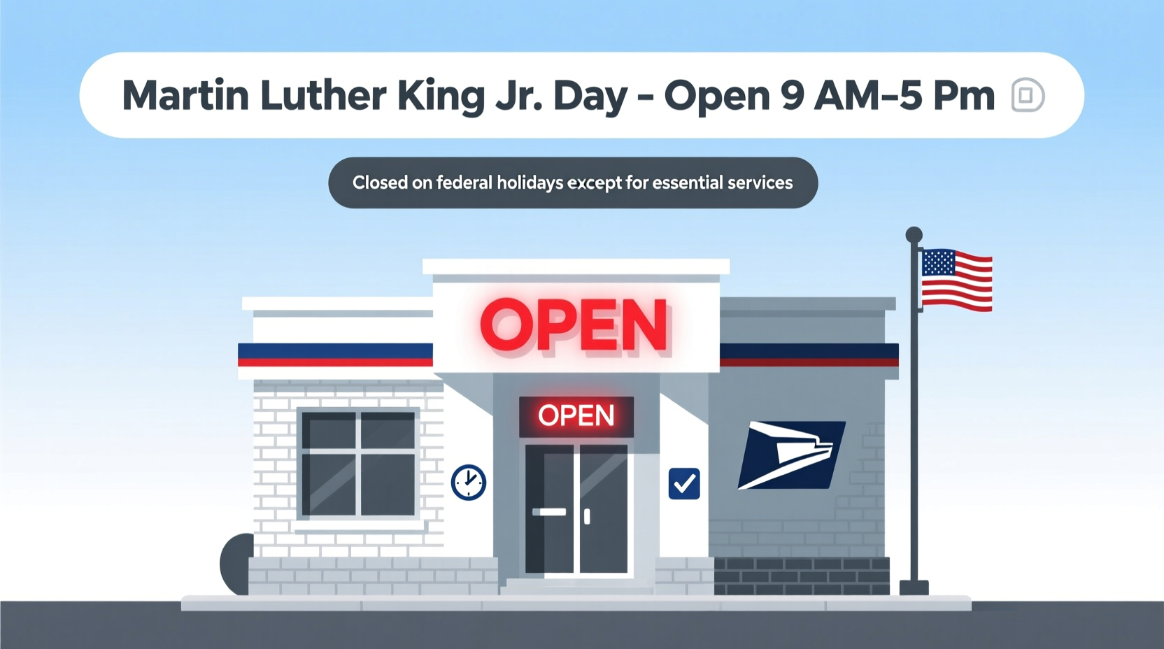 is the post office open on martin luther kings birthday