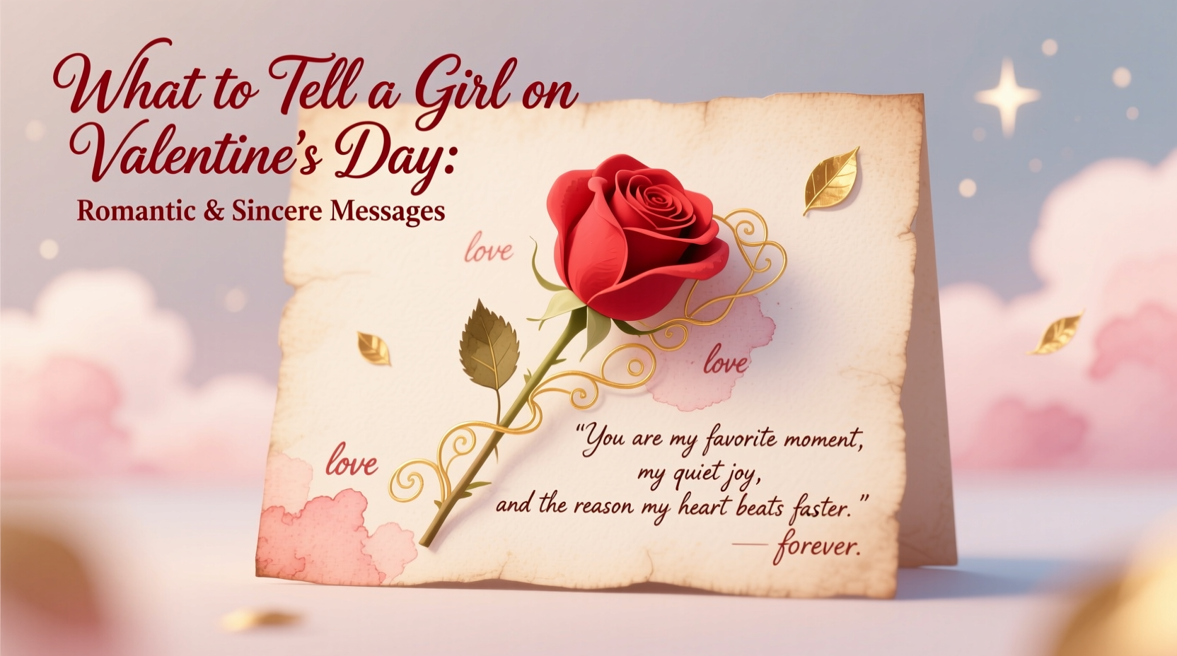 what to tell a girl on valentines day