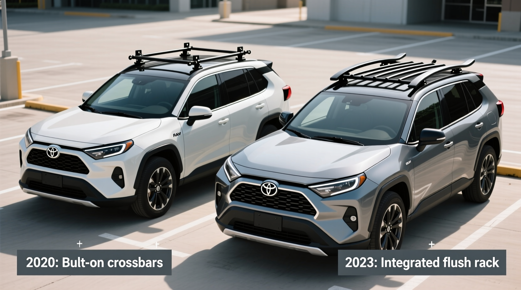 rav4 2020 vs 2023 roof rack compatibility