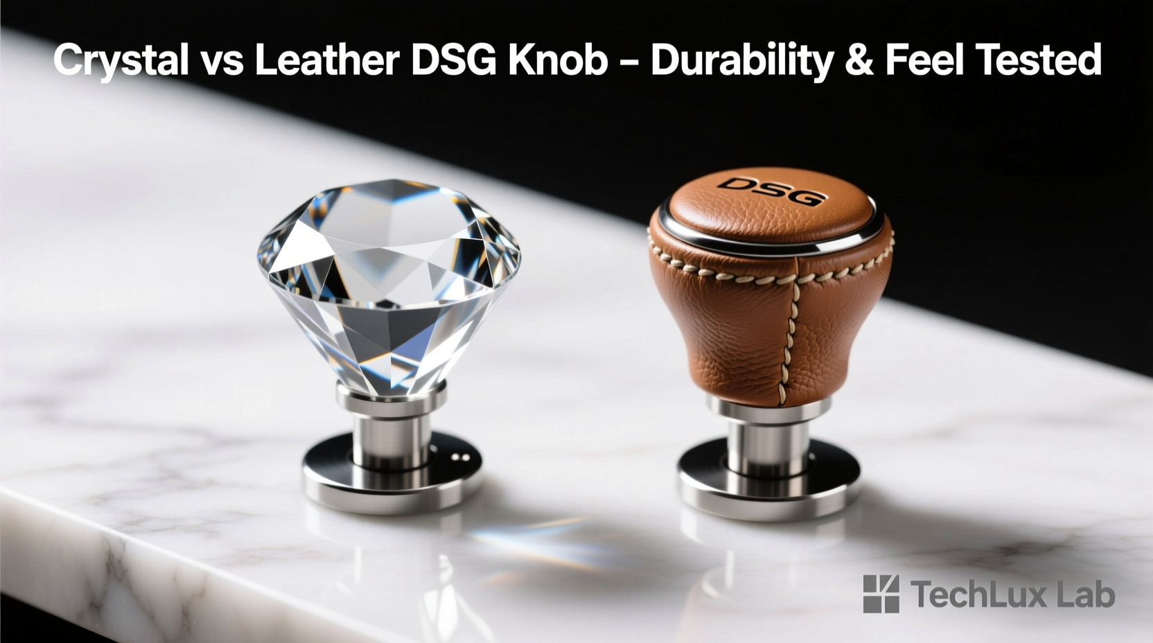 crystal vs leather dsg knob