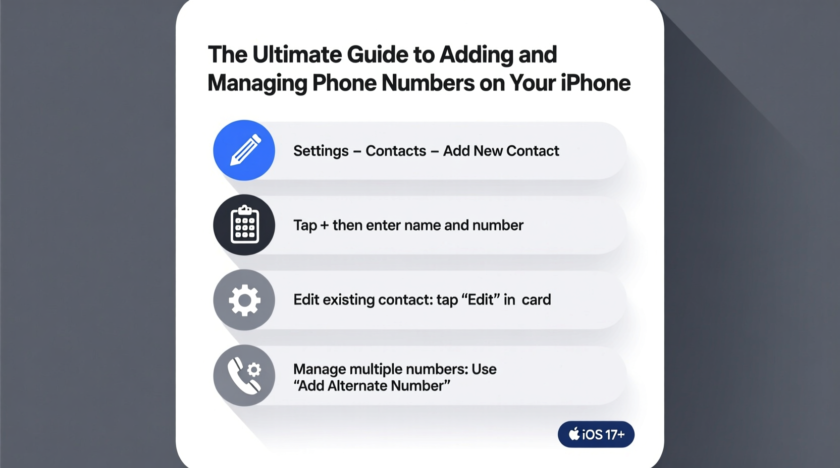 the ultimate guide to adding and managing phone numbers on your iphone