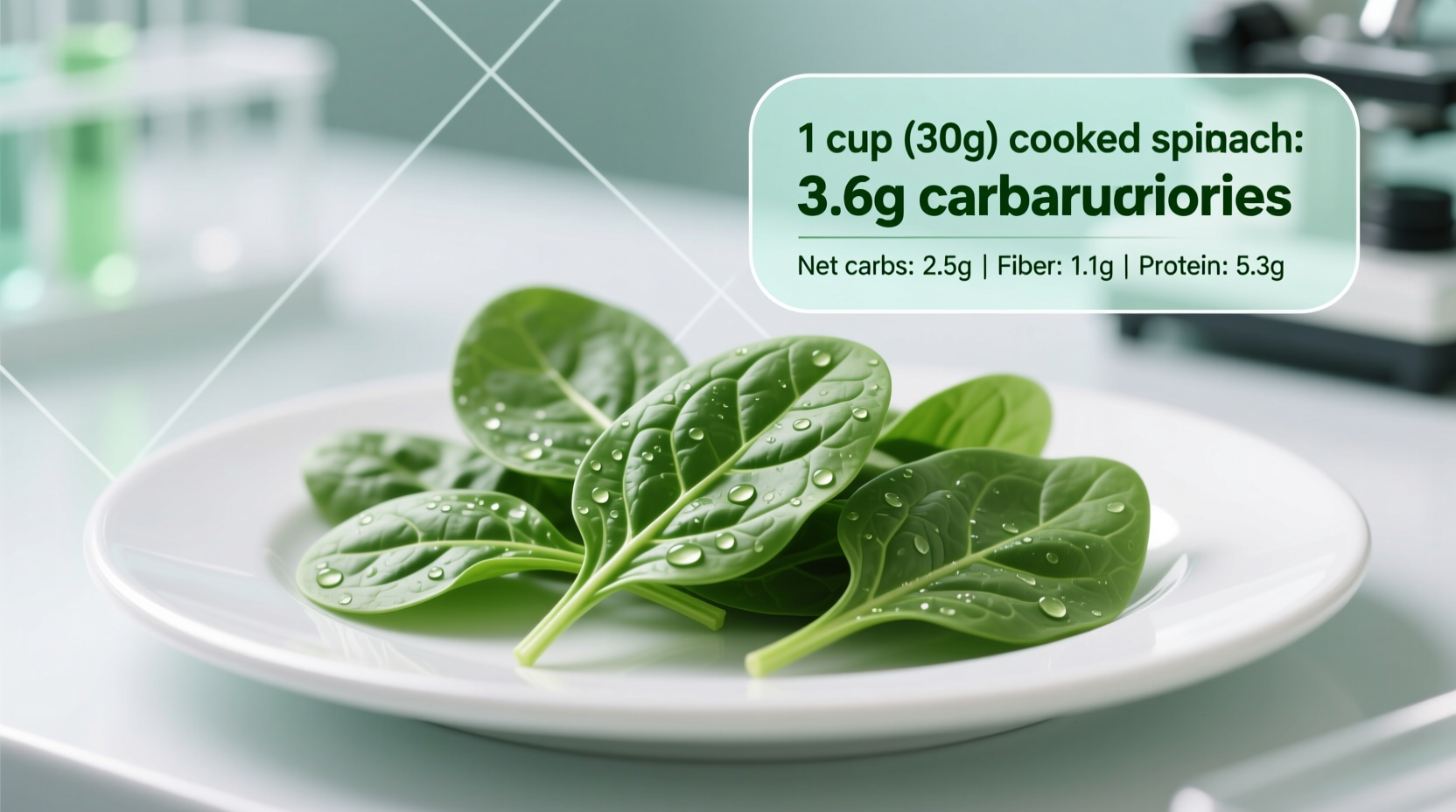 Spinach Carb Count: 1.4g Net Carbs Per 100g (Verified Data)