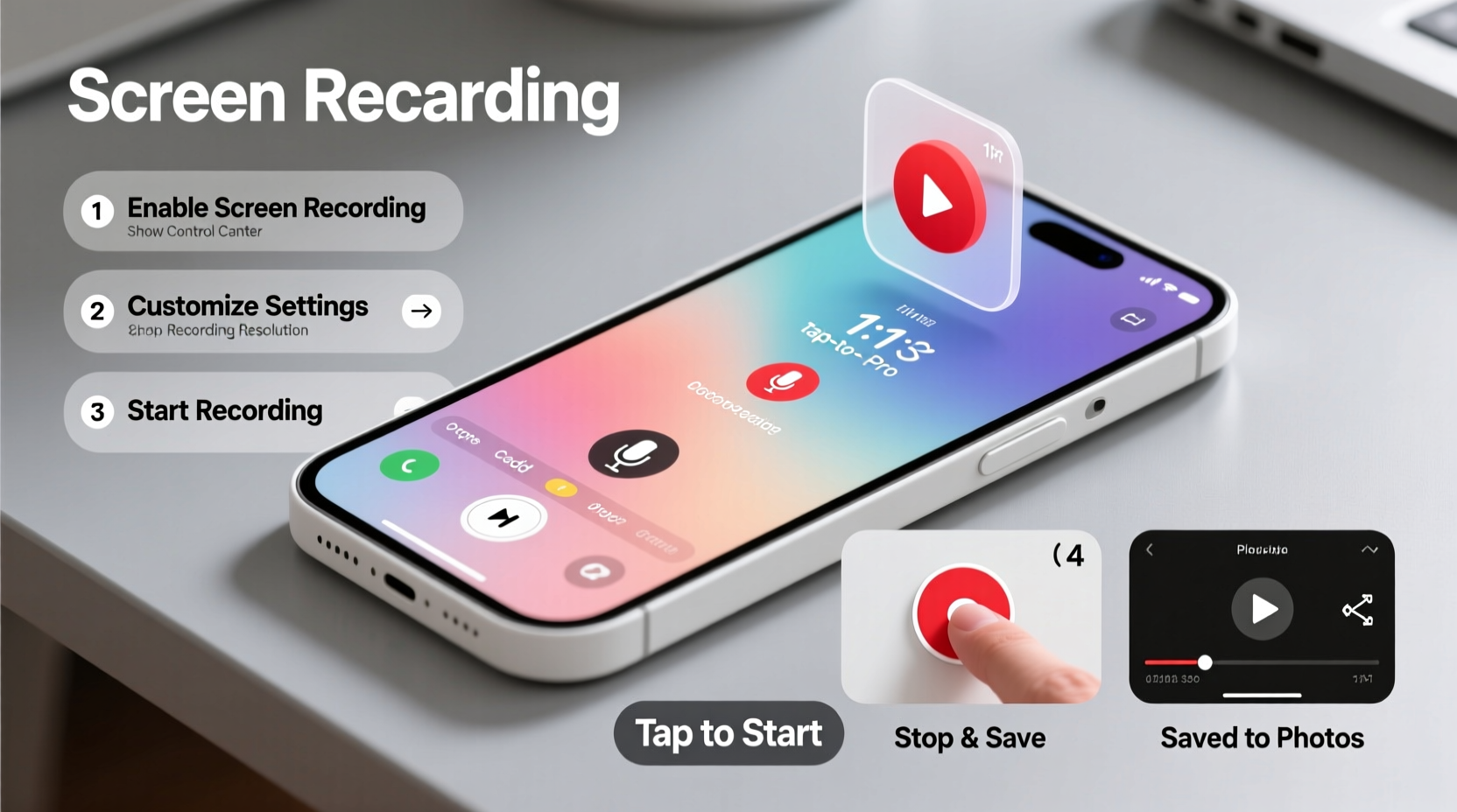 step by step guide to enabling and using screen recording on your iphone