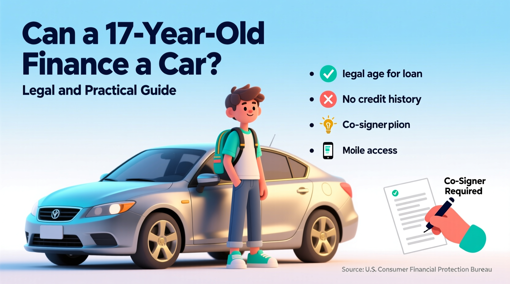 can a 17 year old finance a car