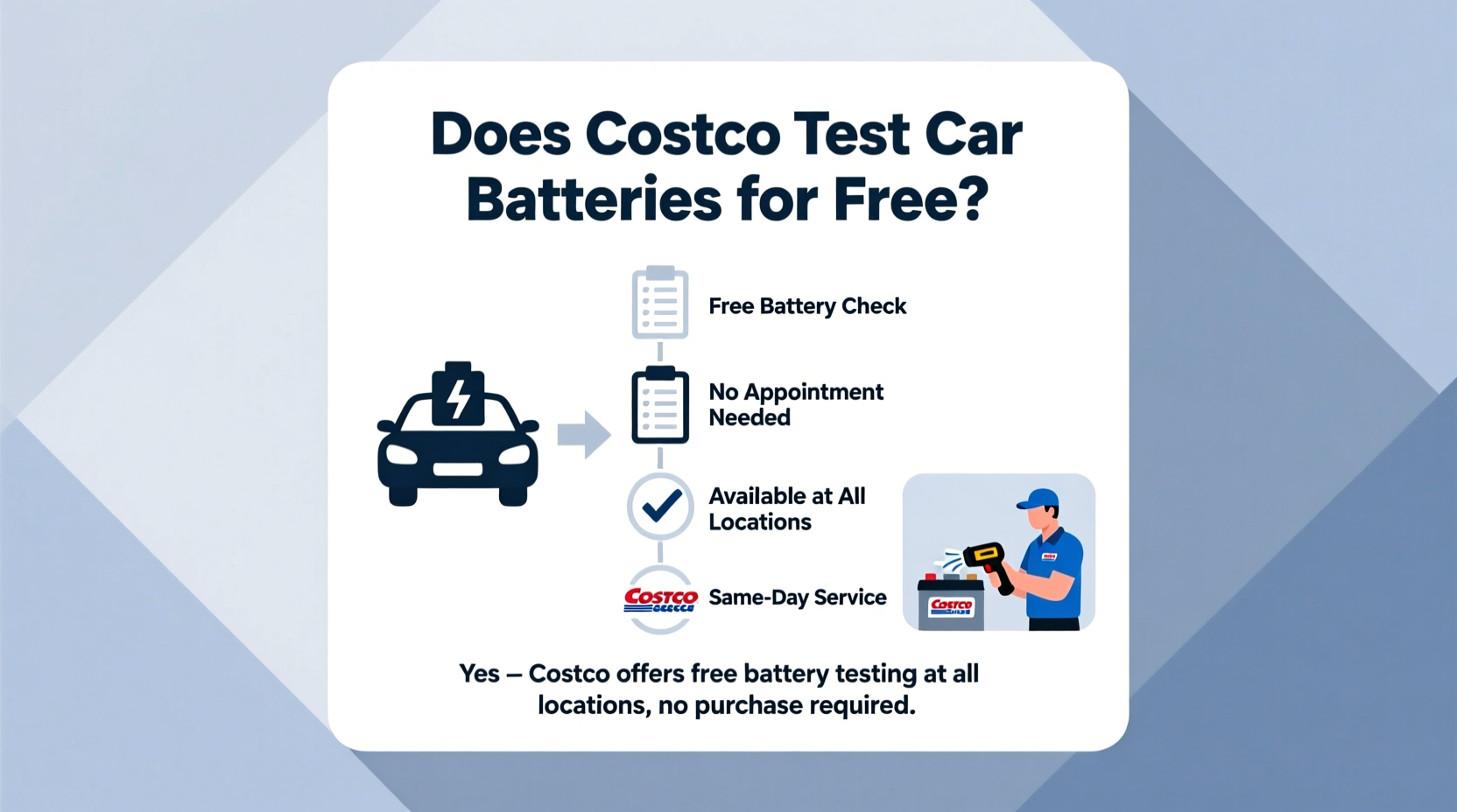 does costco test car batteries