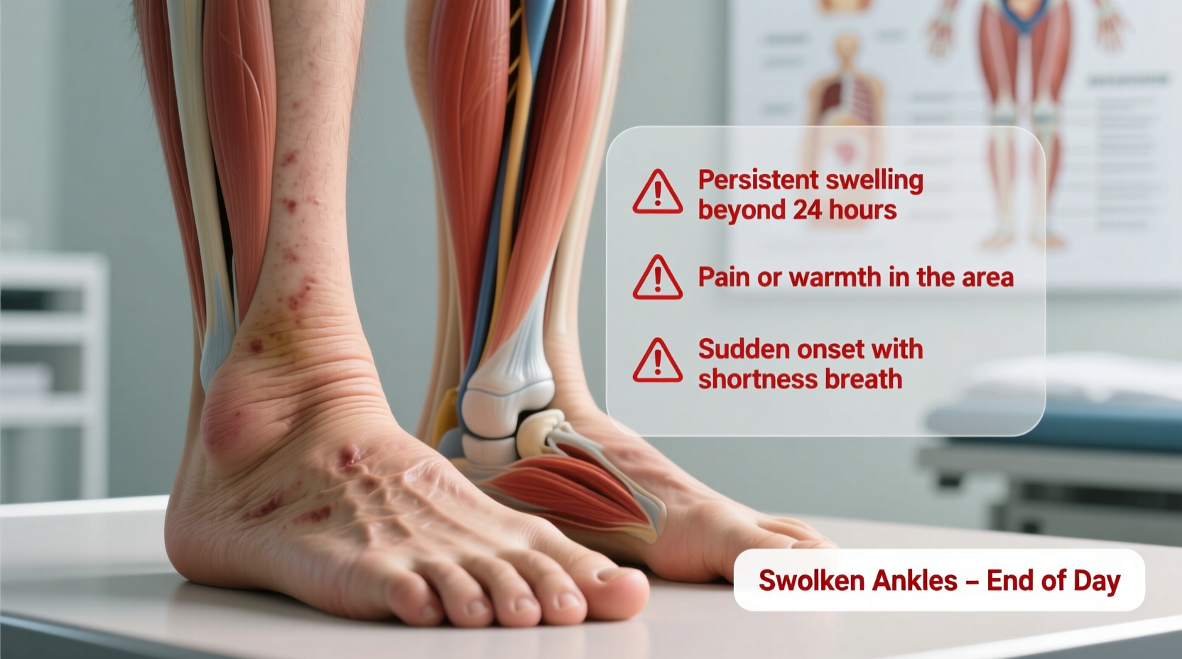 swollen ankles at days end causes concerns and when to worry