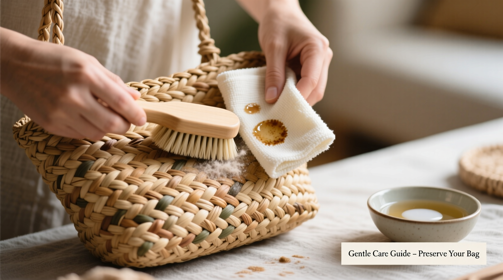 gentle and effective methods to clean your woven shoulder bag without causing damage