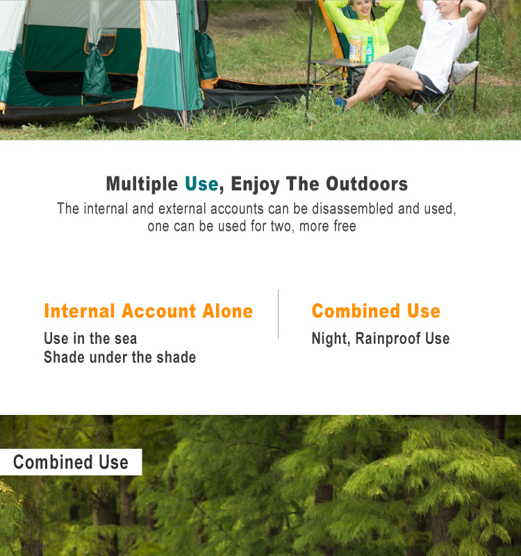 2021 Customized Wholesale, Luxury Wind Resistant Outdoor Large 8 10 12 Persons Hiking Glamping Family Camping Tents For Sale/