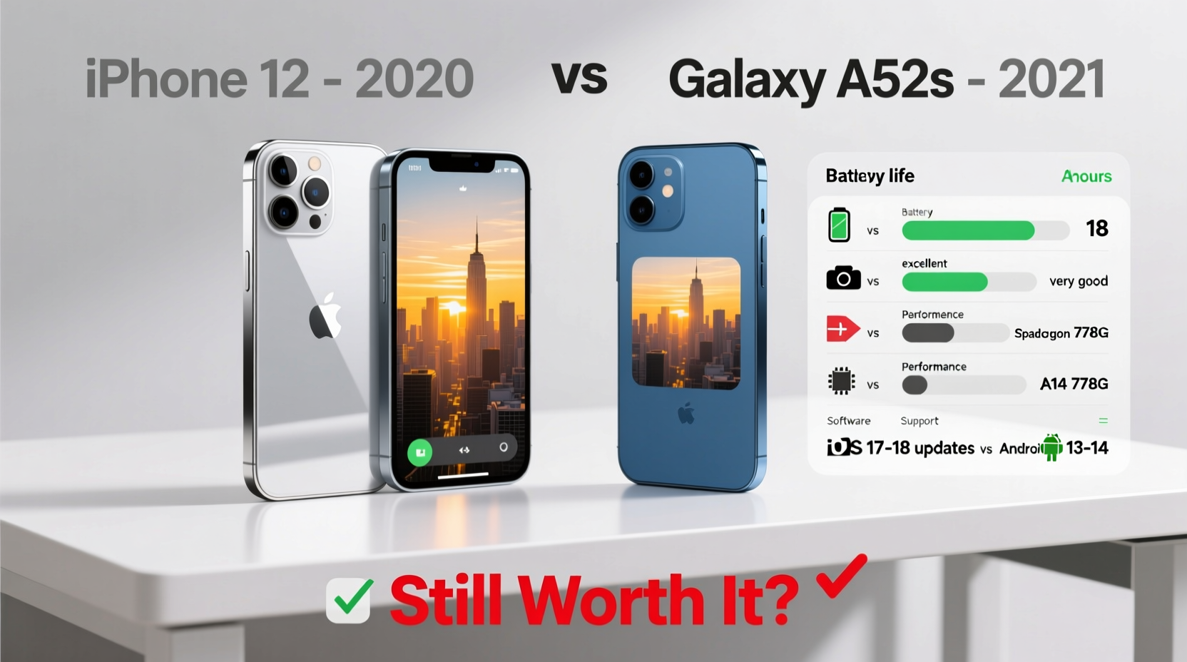 iphone 12 vs galaxy a52s is the iphone still worth it in 2024