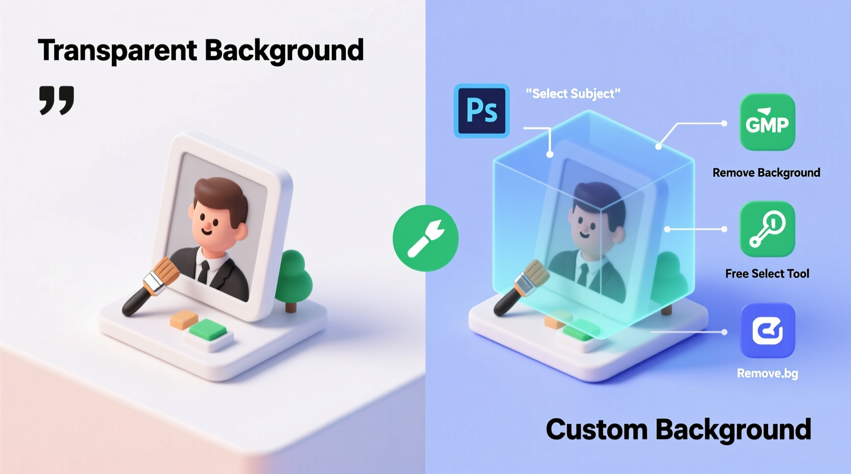how to make an image background transparent or customized for any project