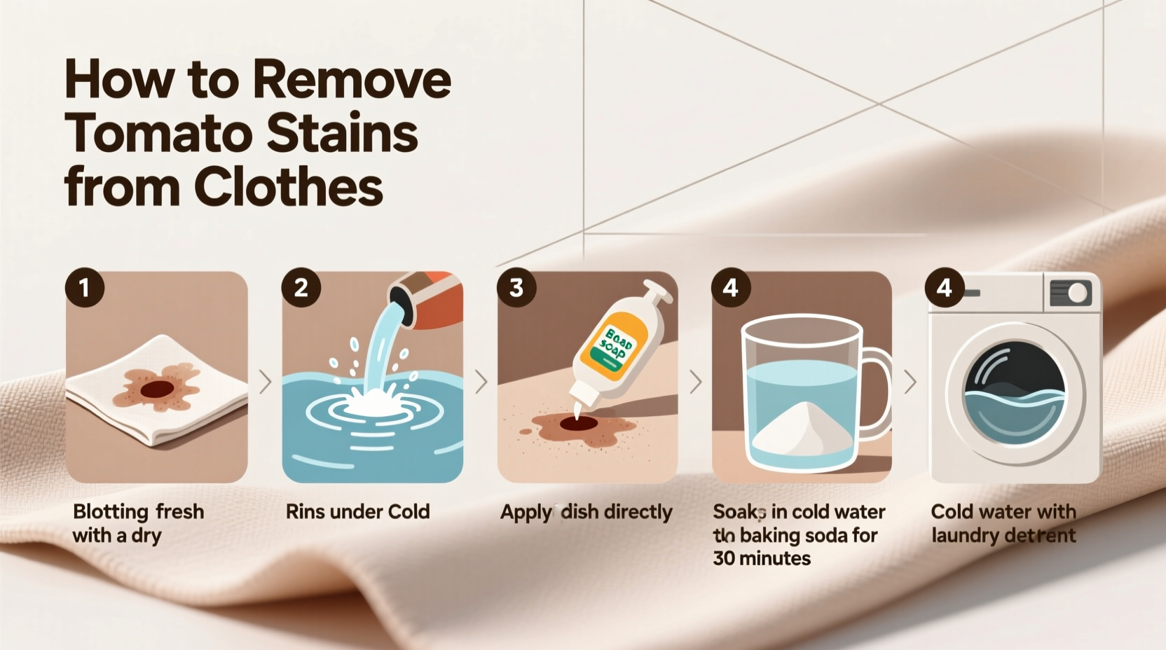 how to remove tomato stains from clothes