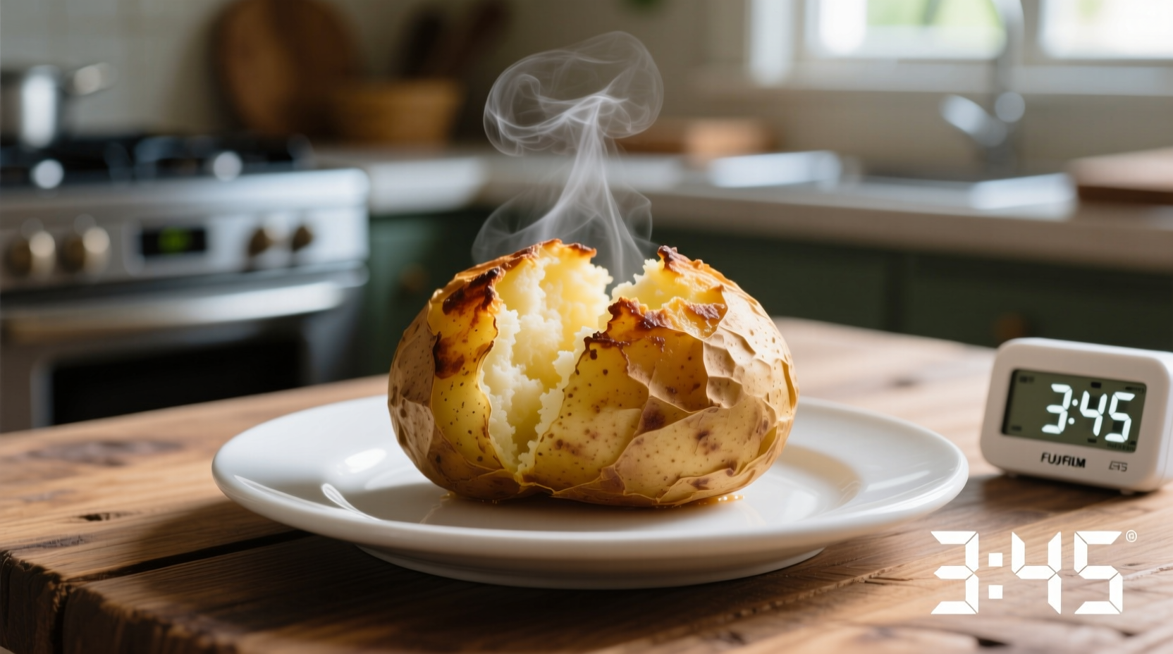 bake potato in microwave time