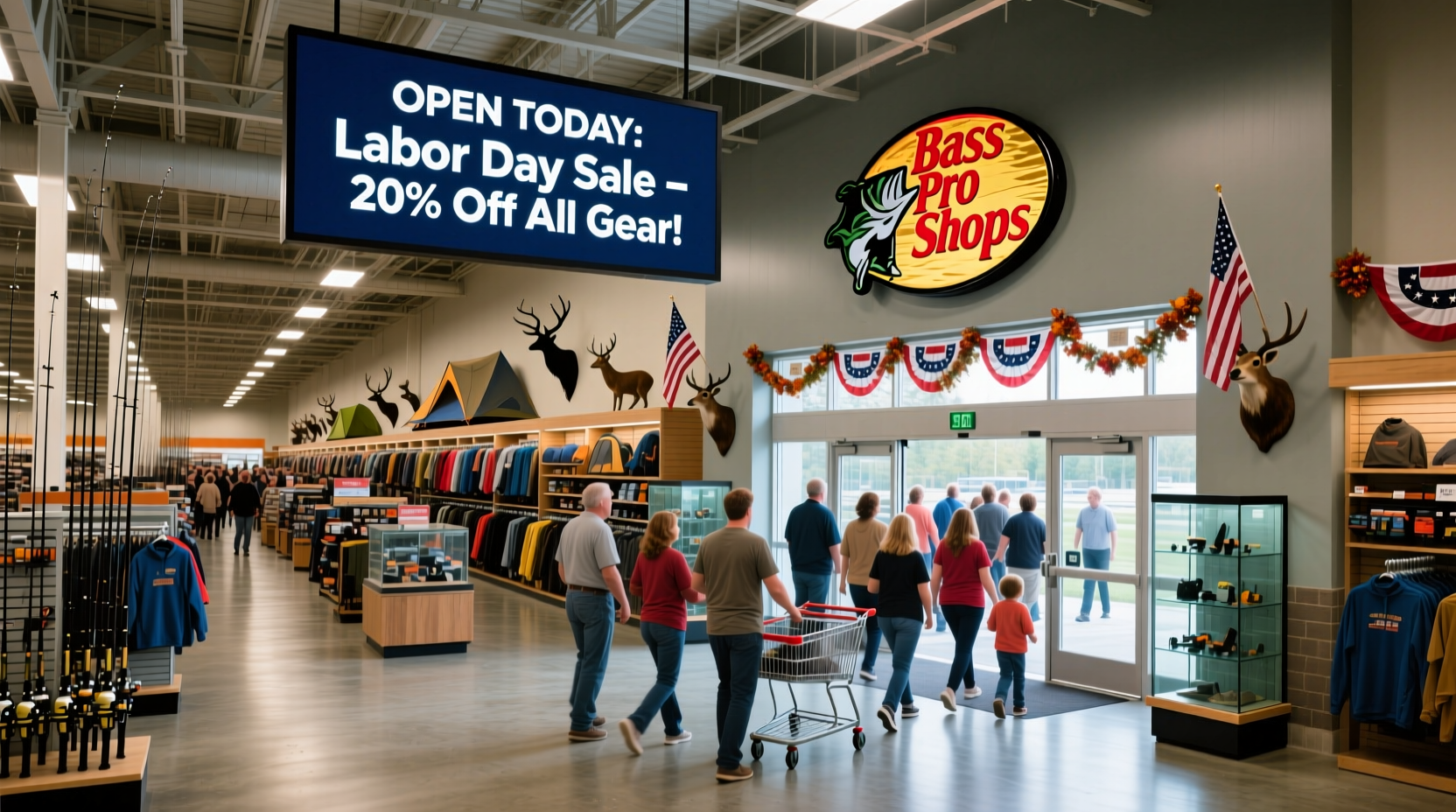 is bass pro shop open on labor day