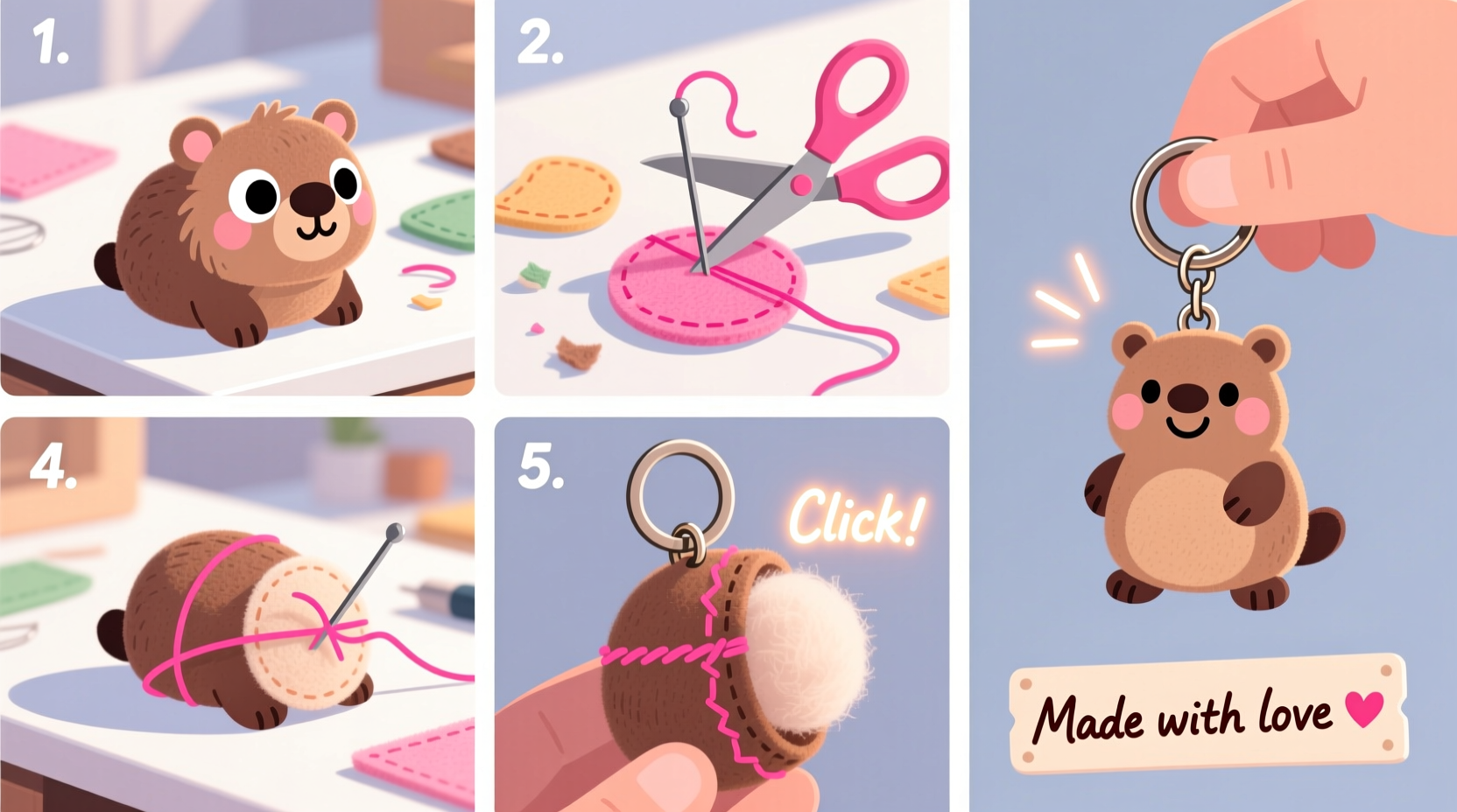 step by step guide to crafting your own adorable diy capybara keychain