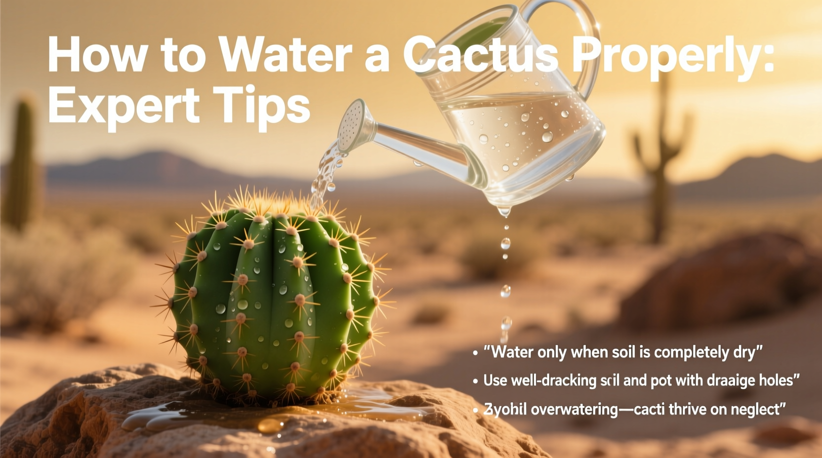 how do i water a cactus