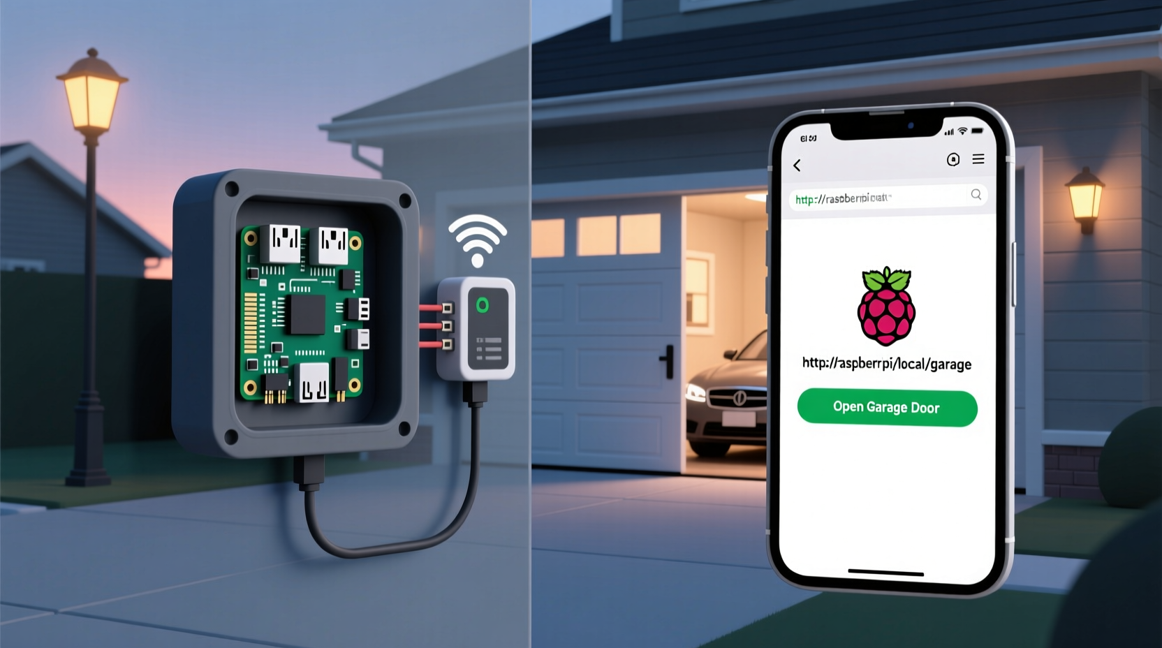 Open Your Garage Door via Browser with Raspberry Pi: Secure & Efficient