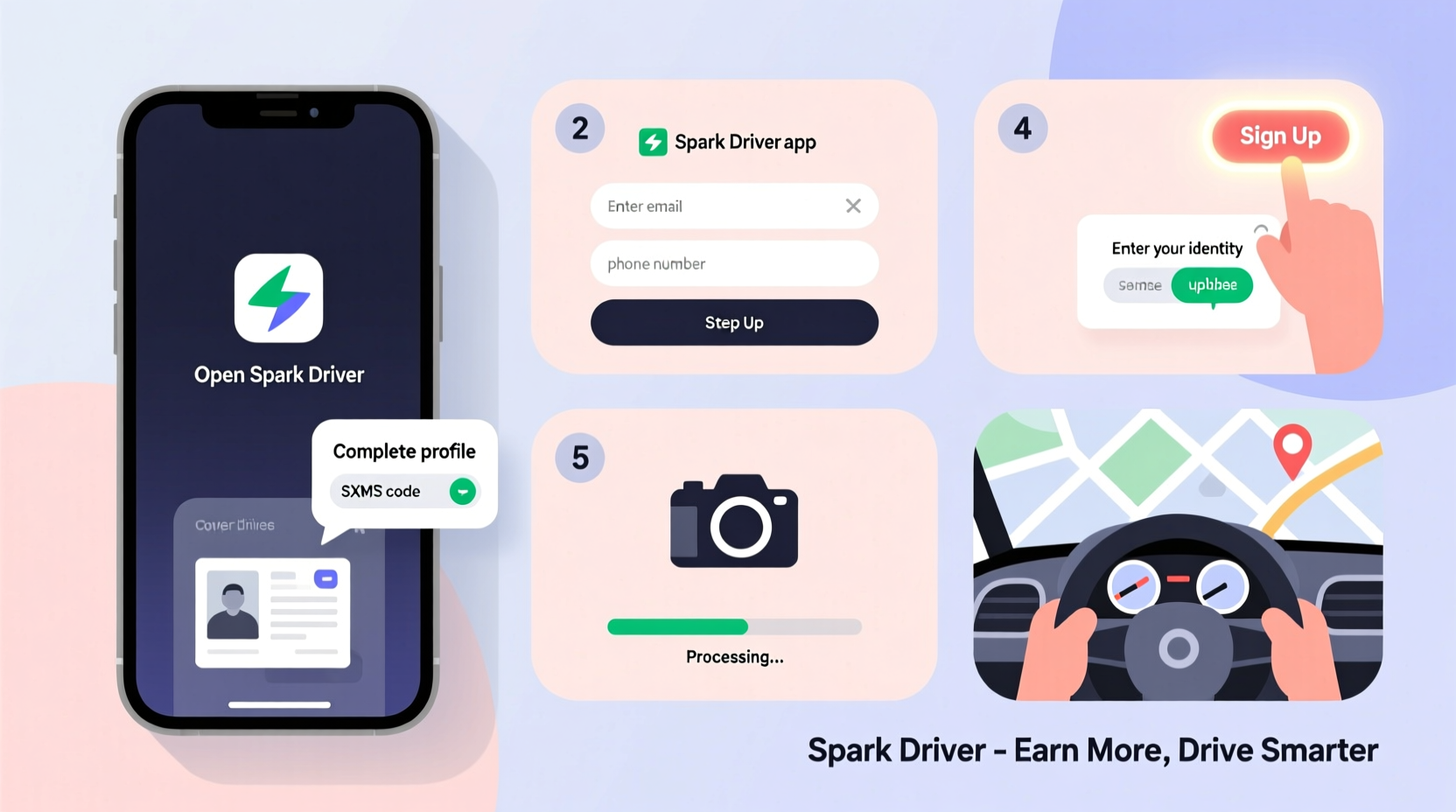 step by step guide how to easily sign up for spark driver and start earning