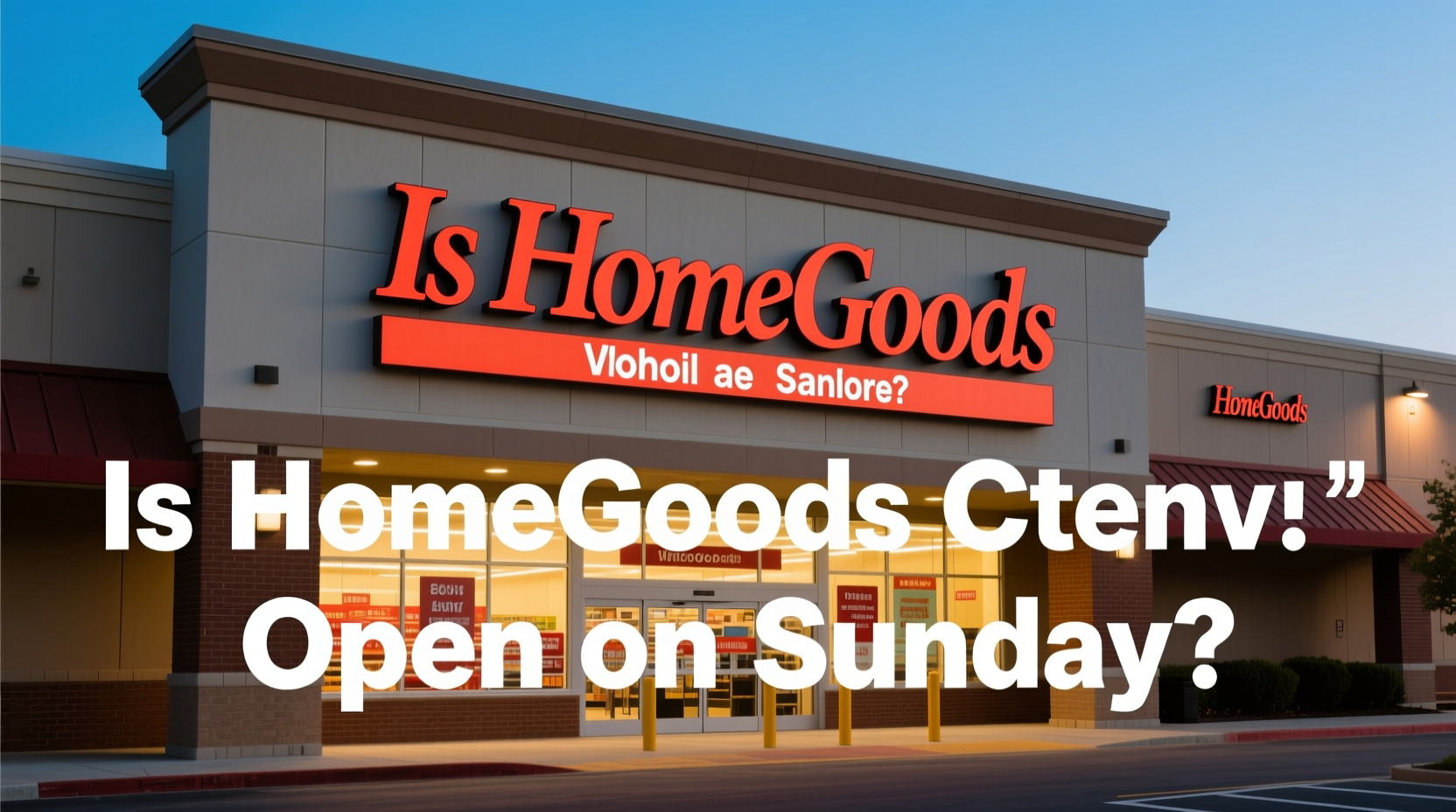 is homegoods open on sunday