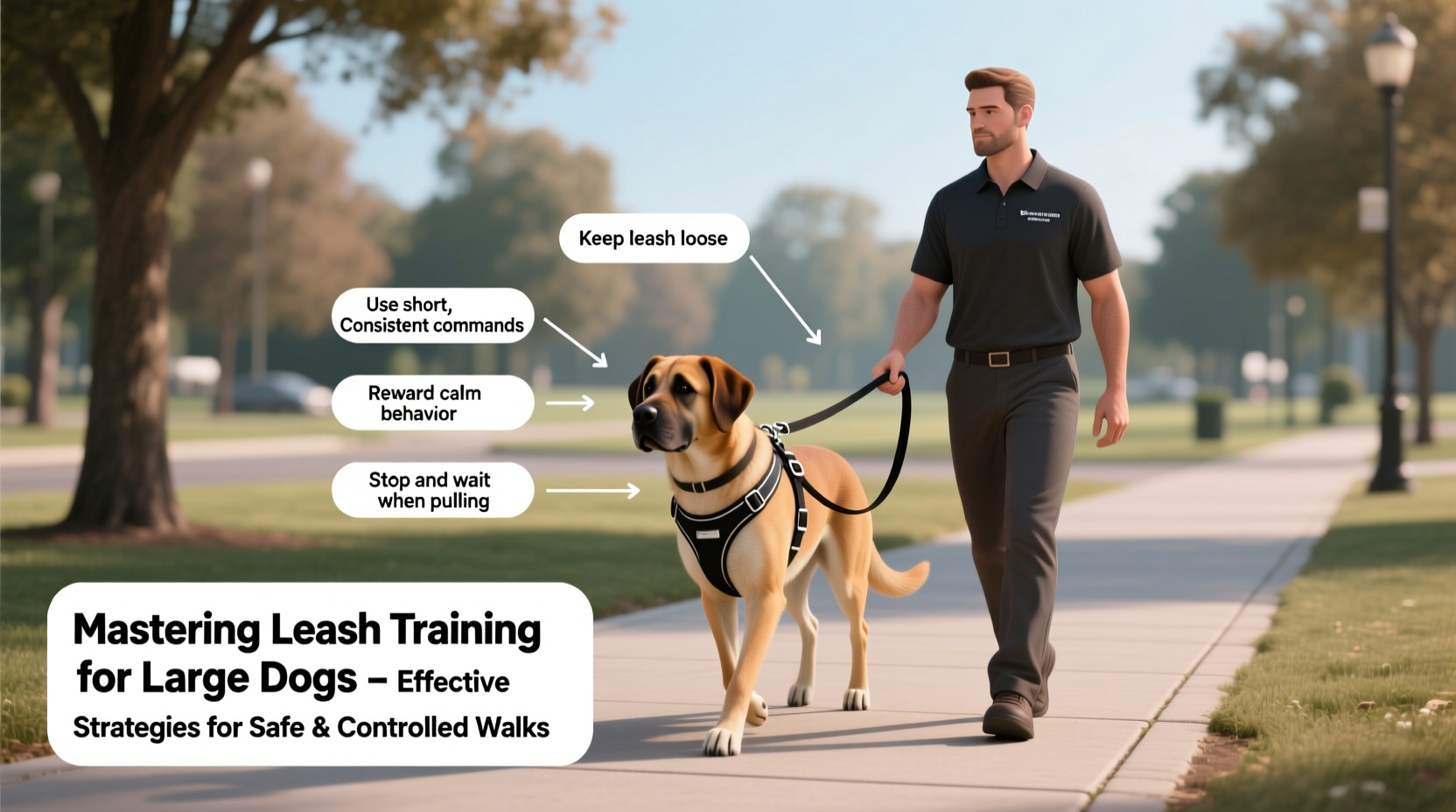 mastering leash training for large dogs effective strategies for safe and controlled walks