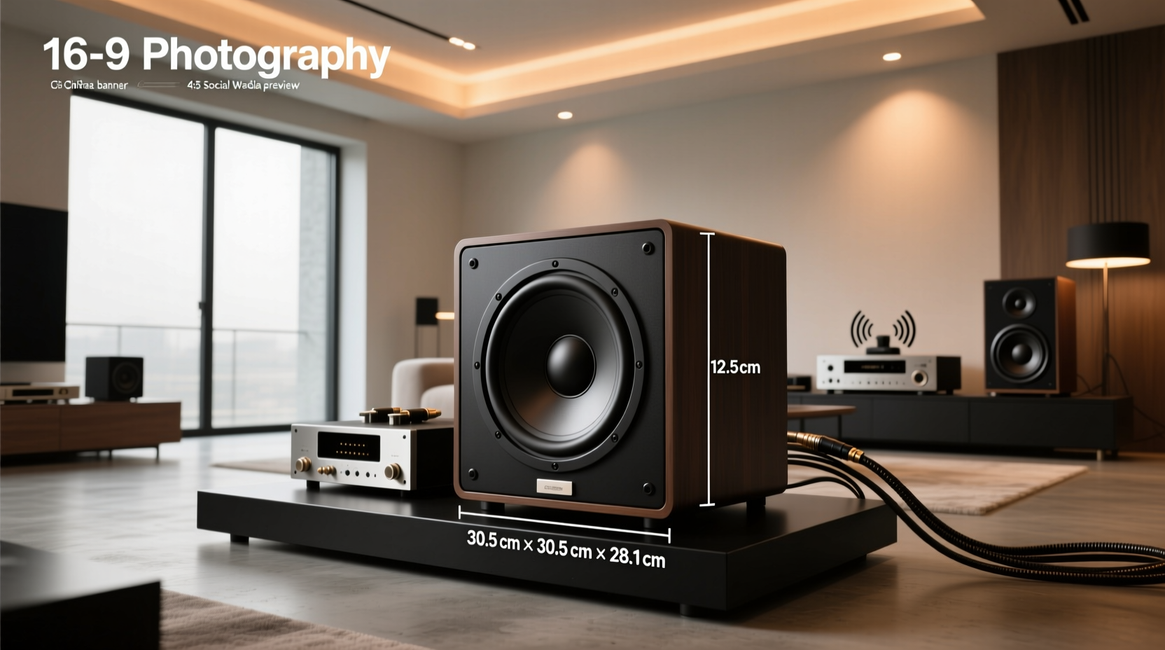 12 inch subwoofer box dimensions in cm