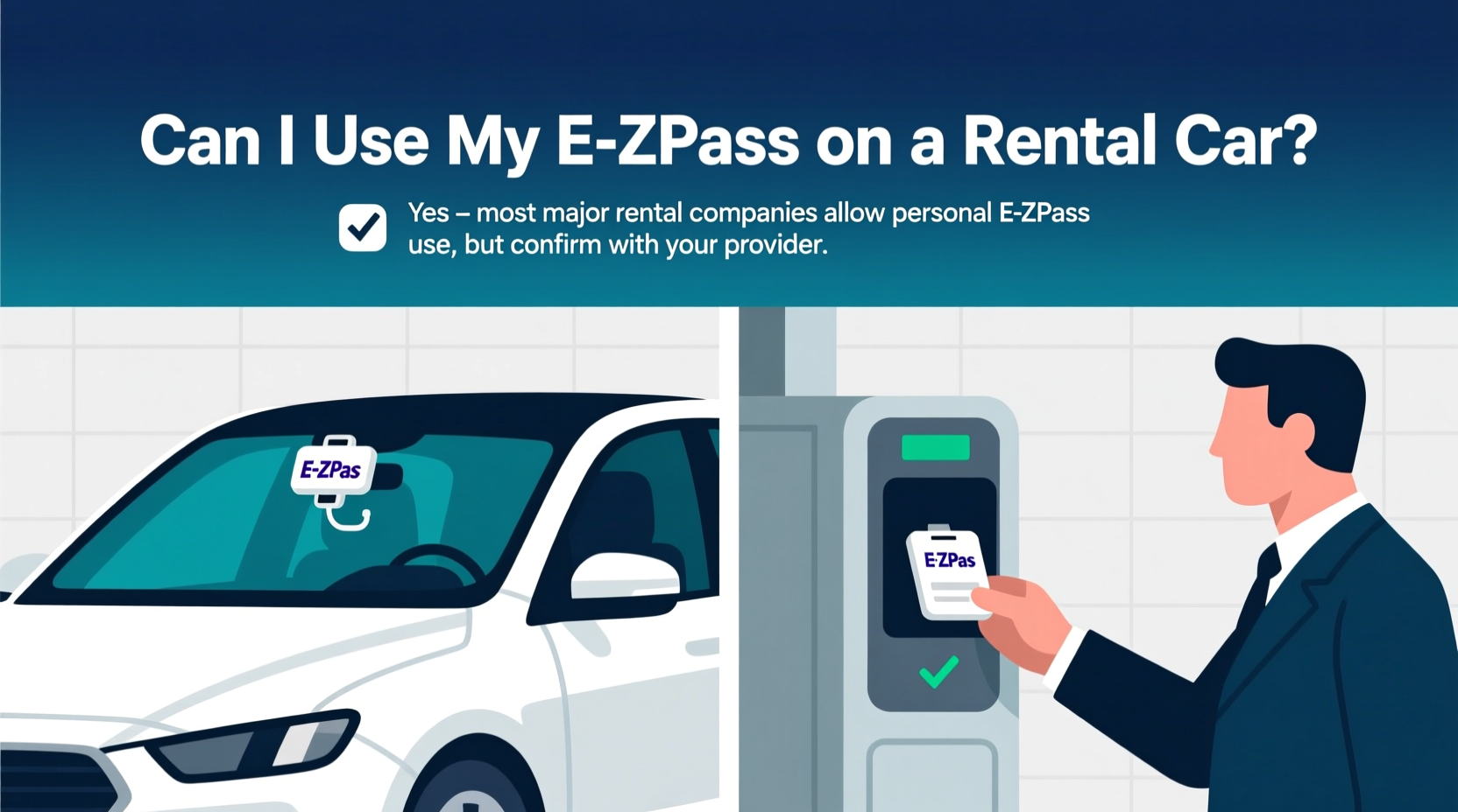 can i use my ez pass for a rental car