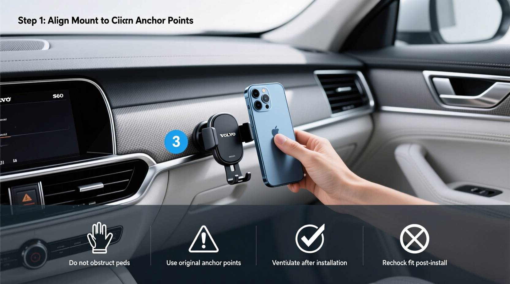 How to Choose Volvo S60 Cell Phone Mount Placement