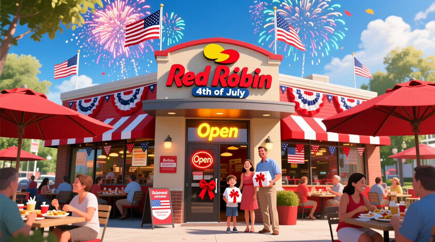 is red robin open on the 4th of july