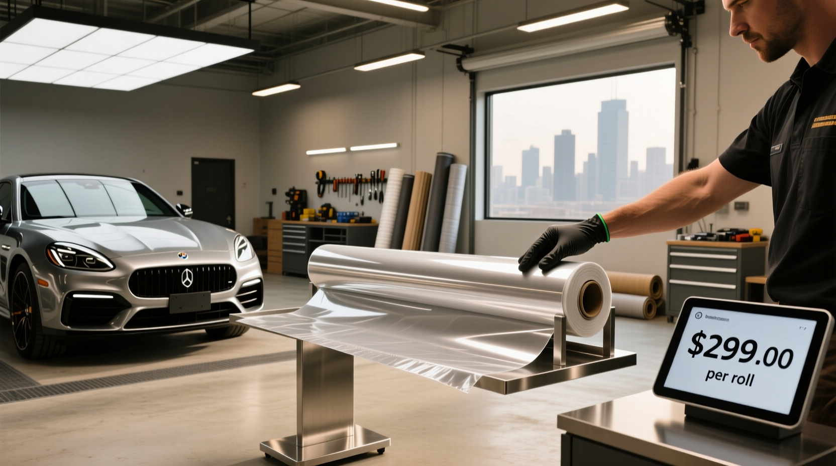 How much does a paint protection film roll cost?
