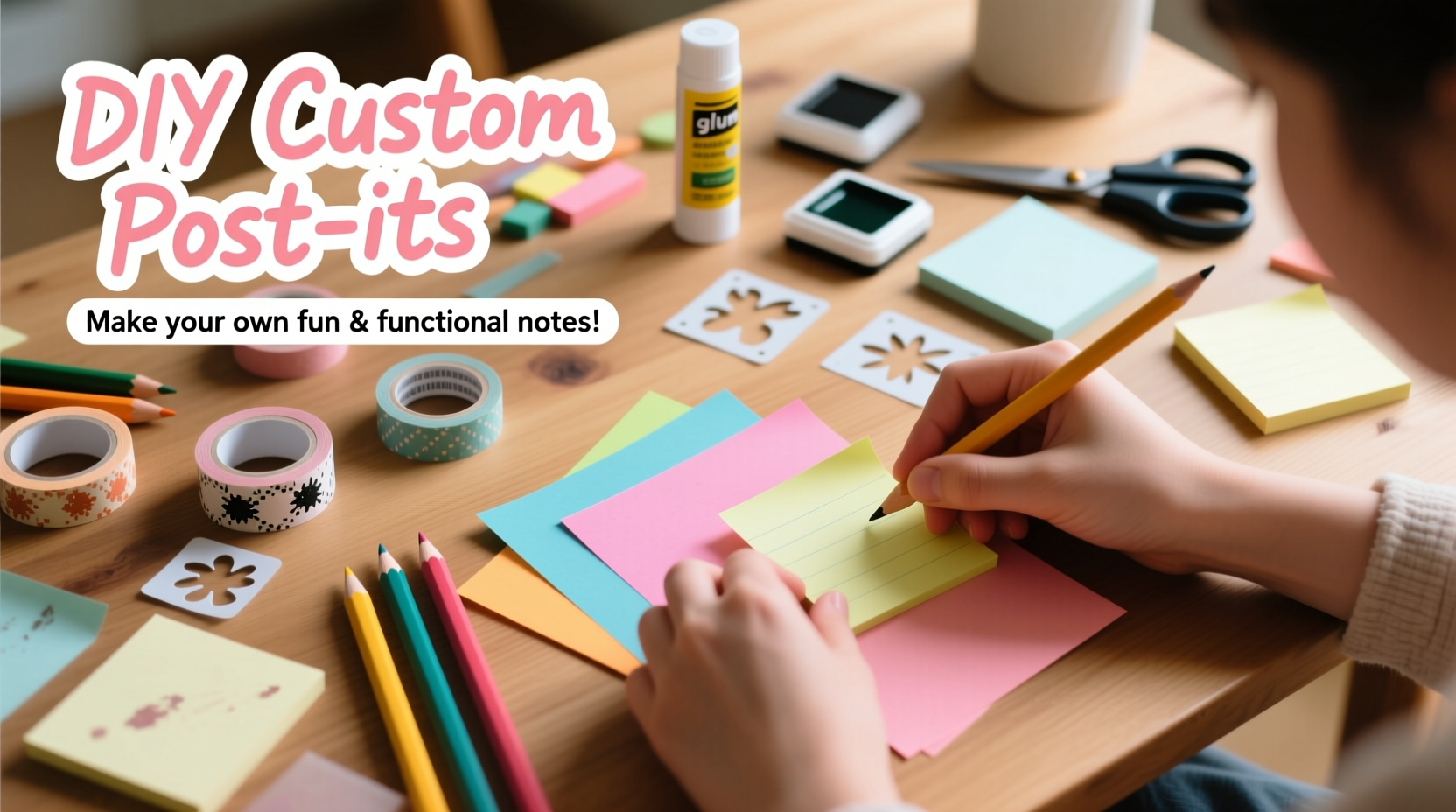 creative diy guide how to make your own custom post it notes at home