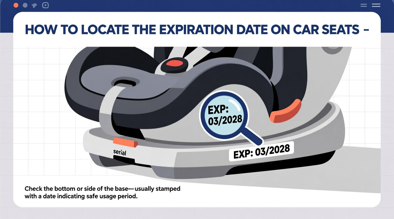 how do you check the expiration date on car seats