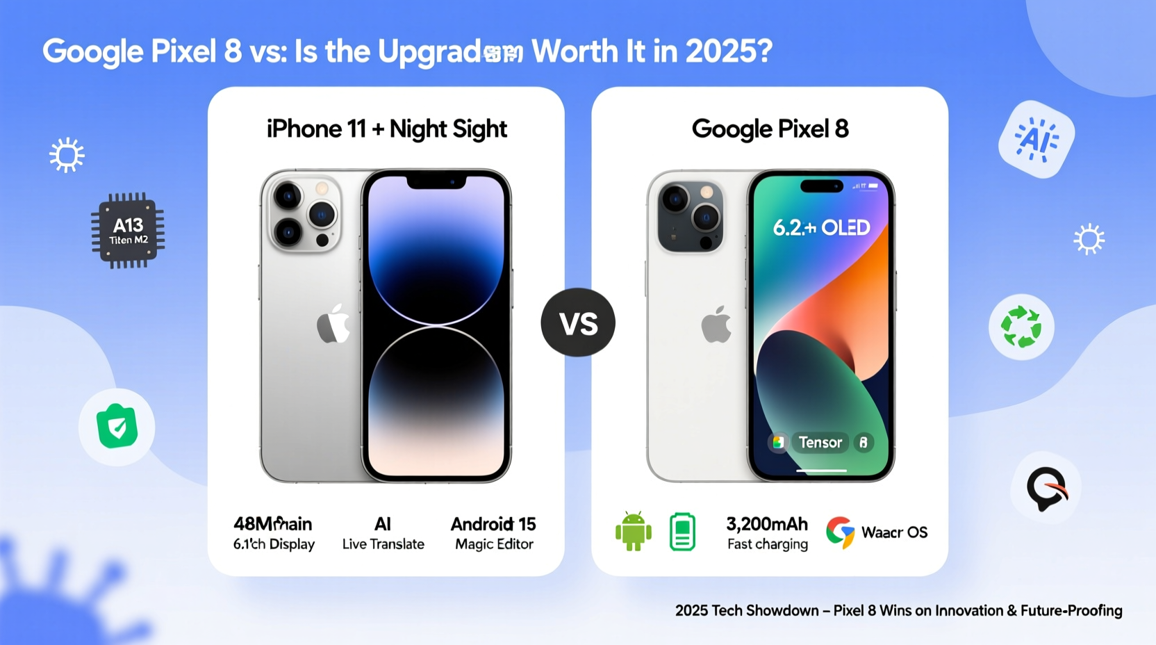 is the google pixel 8 a worthwhile upgrade from iphone 11 in 2025