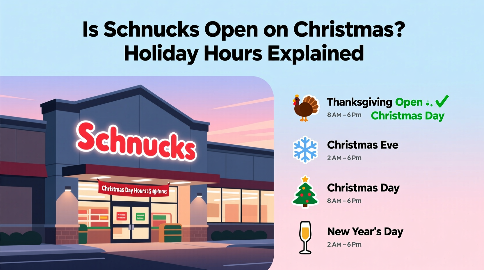 is schnucks open on christmas