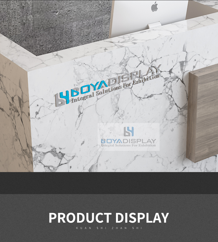 New Design Professional office beauty salon reception table clinic white front reception desk