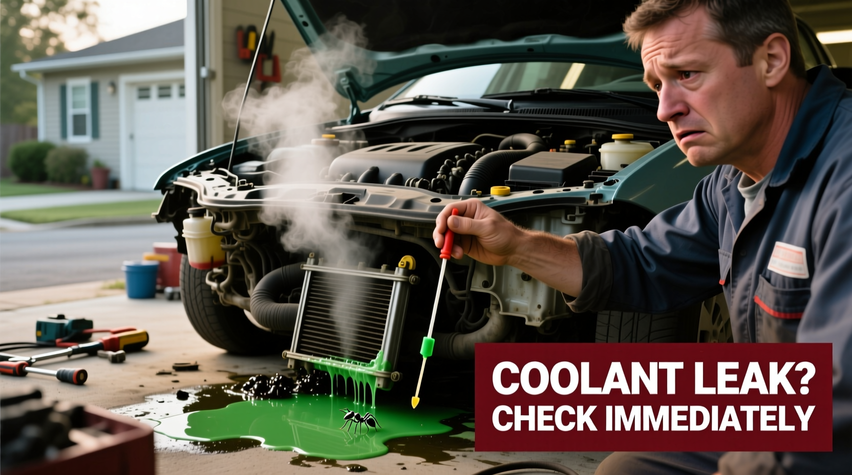 coolant smell in car causes what to do antifreeze leak