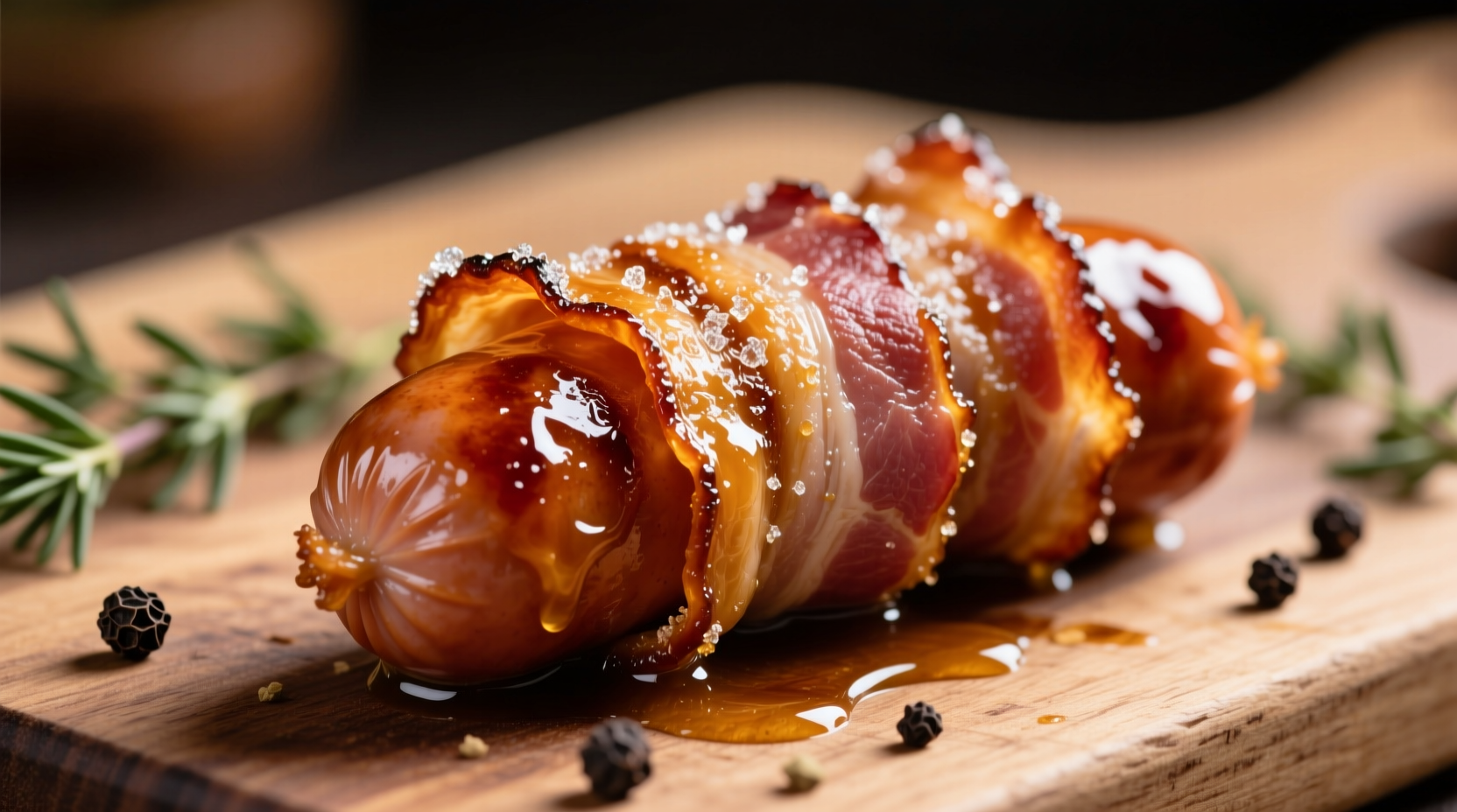 sugared bacon wrapped smokies