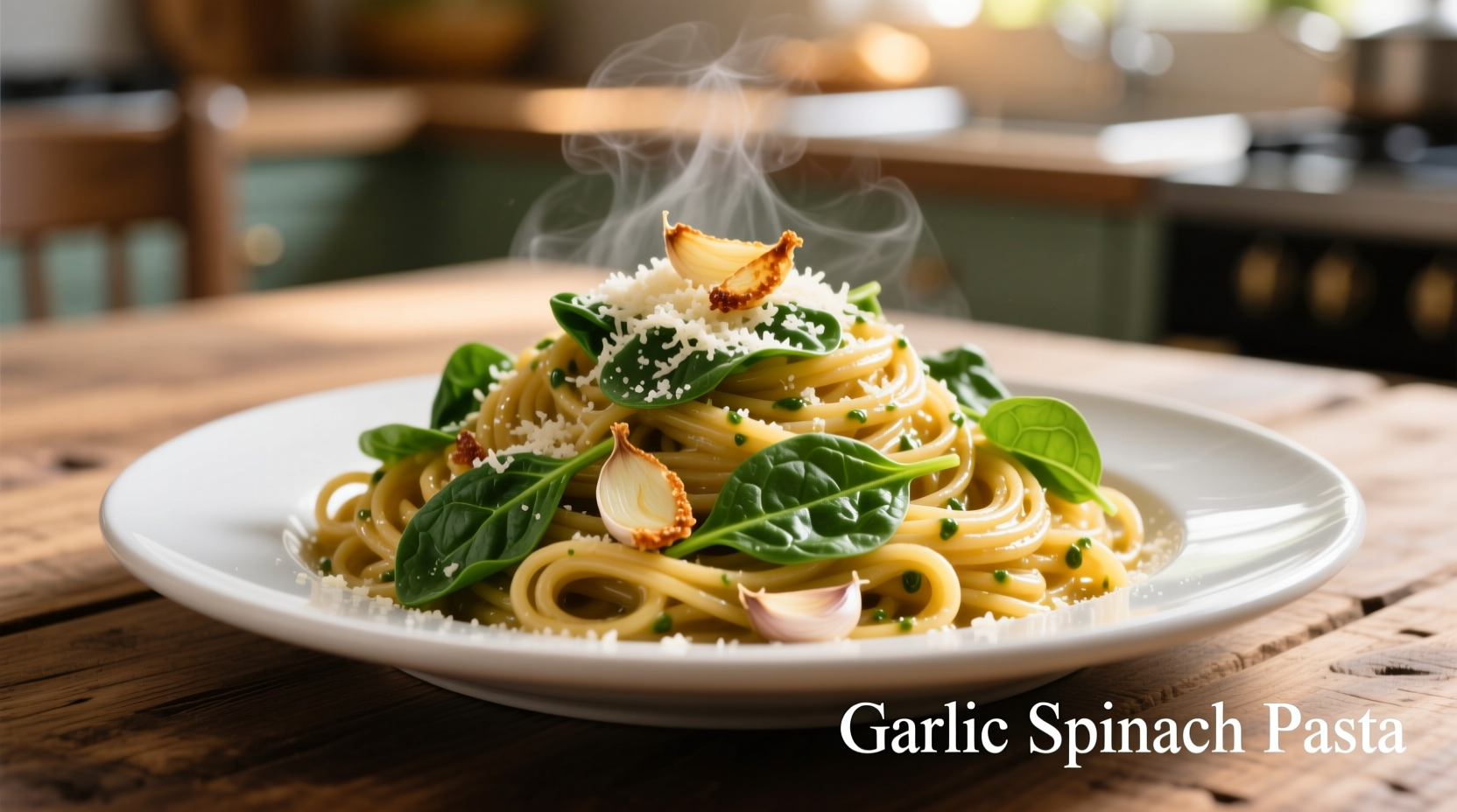 Perfect Garlic Spinach Pasta Recipe in 20 Minutes