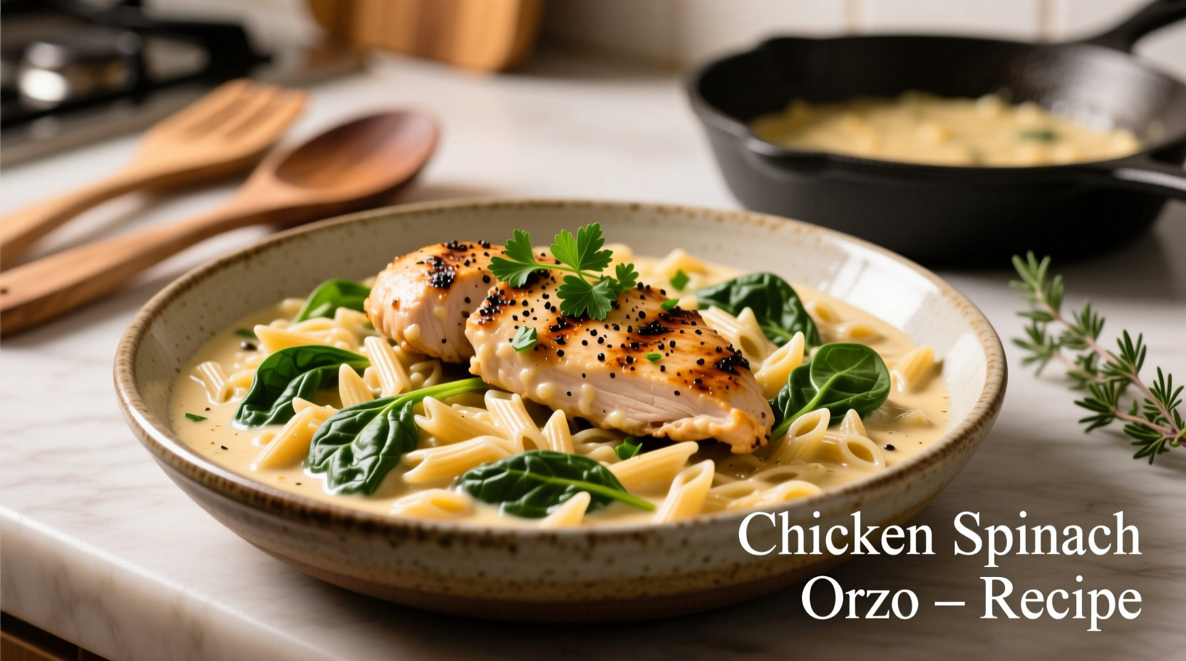 Perfect Chicken Spinach Orzo Recipe in 30 Minutes