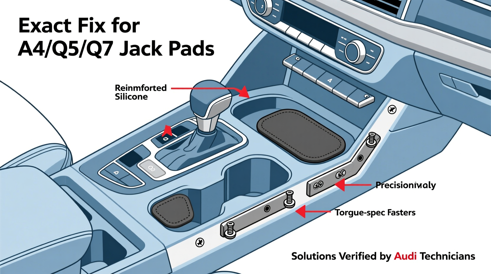 audi jack pad slip fixes