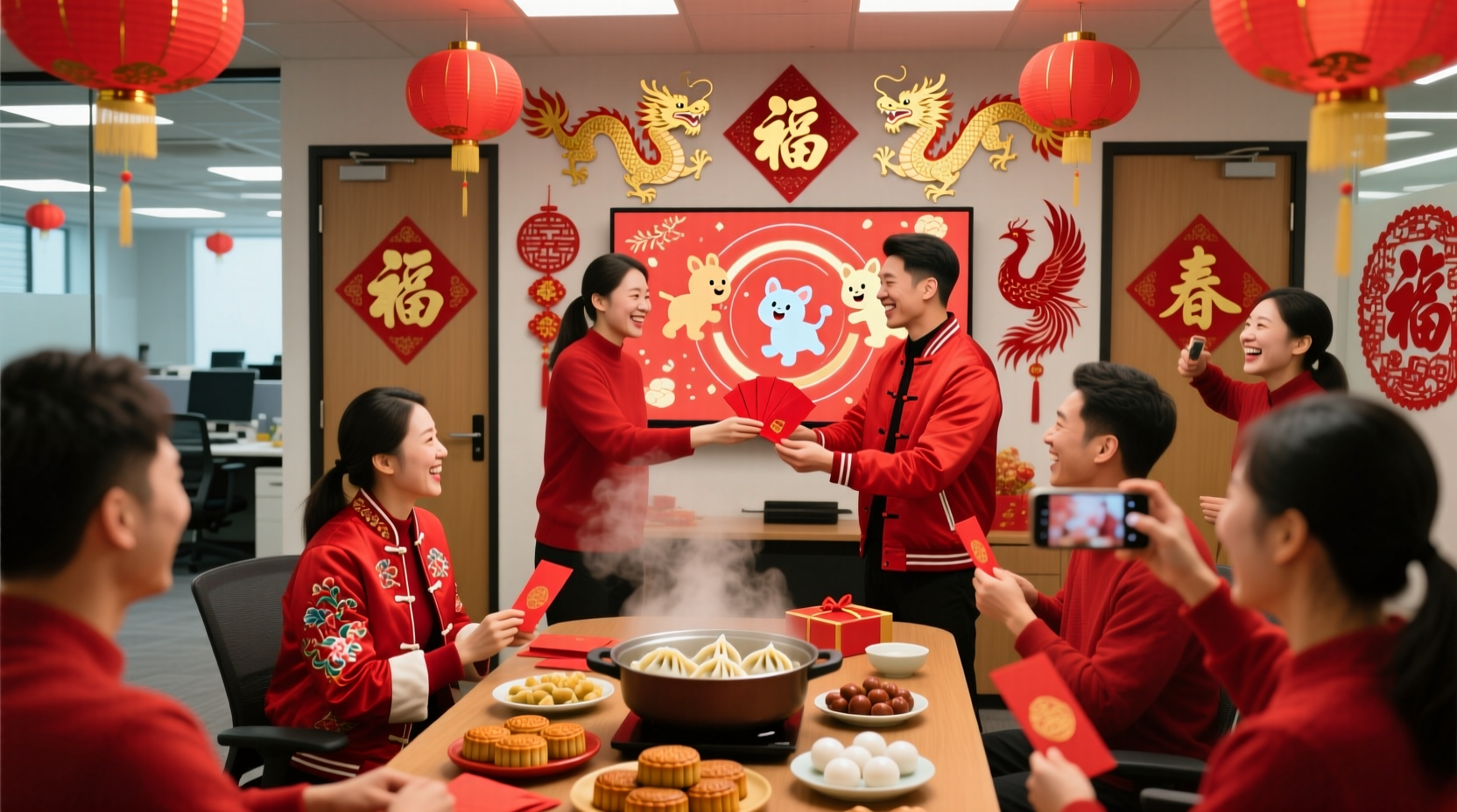 how to celebrate chinese new year in the workplace