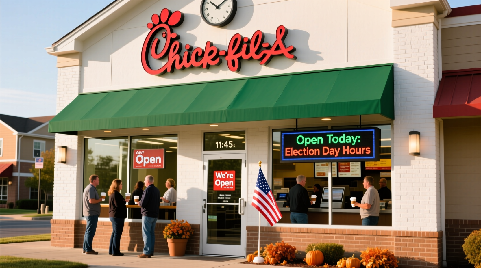 is chick fil a open on election day