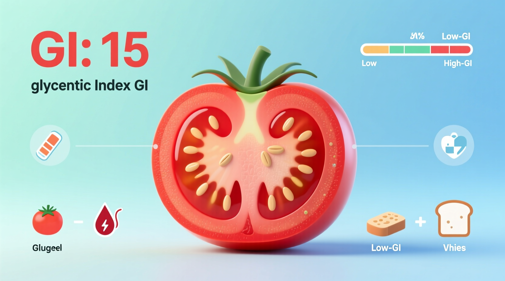 Tomato Glycemic Index: 15 (Very Low GI Value Explained)