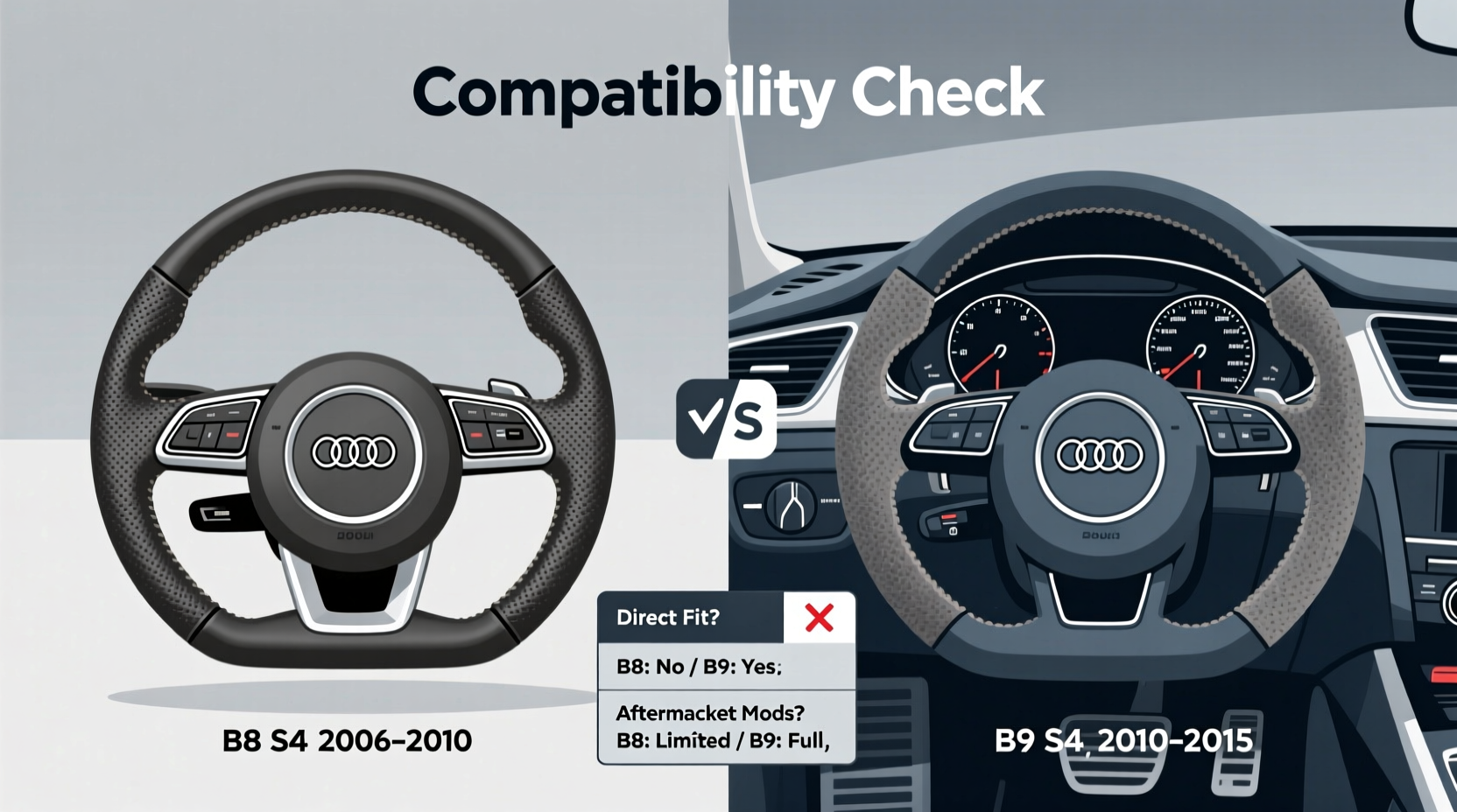 b8 vs b9 s4 steering wheel