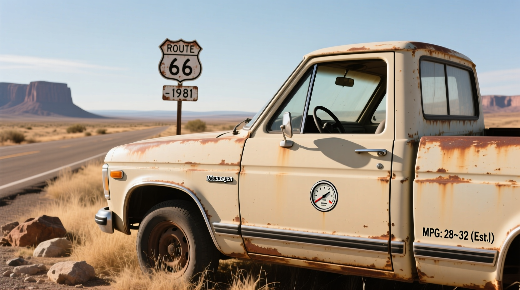 1981 VW pickup truck conversion based on Rabbit diesel design