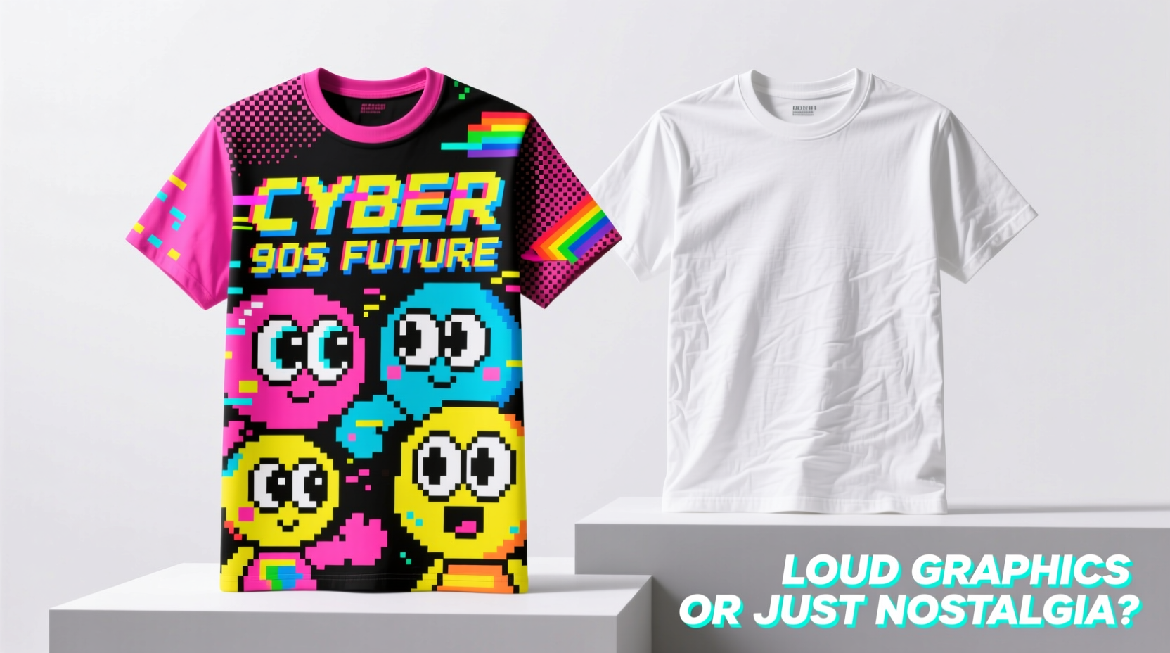 y2k cartoon tee vs plain white tee are the loud graphics really back or is it just nostalgia