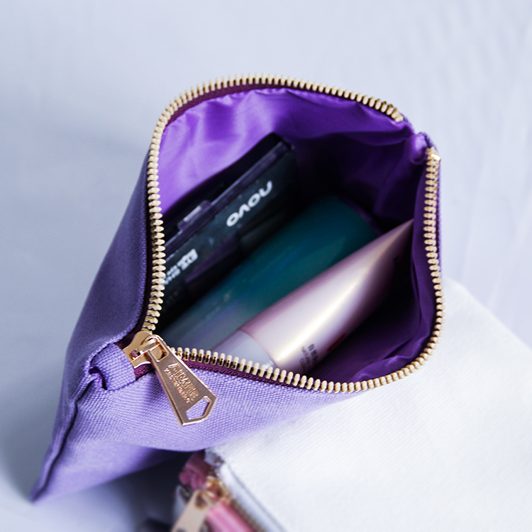 Top qualit&eacute; personnalis&eacute; &eacute;co beaut&eacute; sac cosm&eacute;tique toile maquillage sac pochette en coton fermeture &eacute;clair avec logo personnalis&eacute;